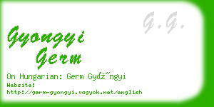 gyongyi germ business card